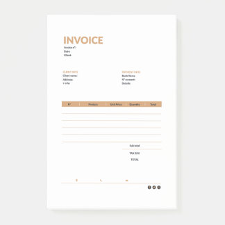 invoice post-it block