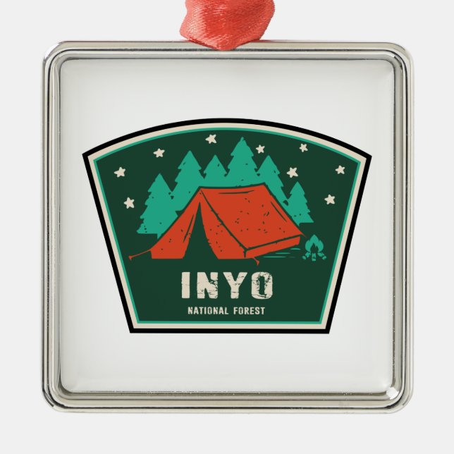 Inyo National Forest Camping Julgransprydnad Metall (Framsidan)