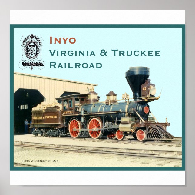 Inyo-Virginia och Truckee Railroad print Poster (Framsidan)
