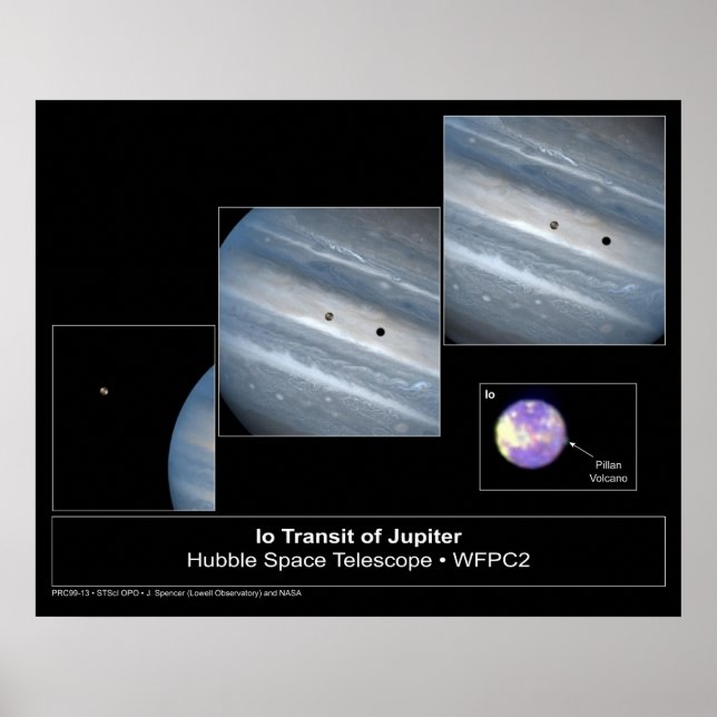 Io Jupiter Transit Hubble Telescope Photo Poster (Framsidan)