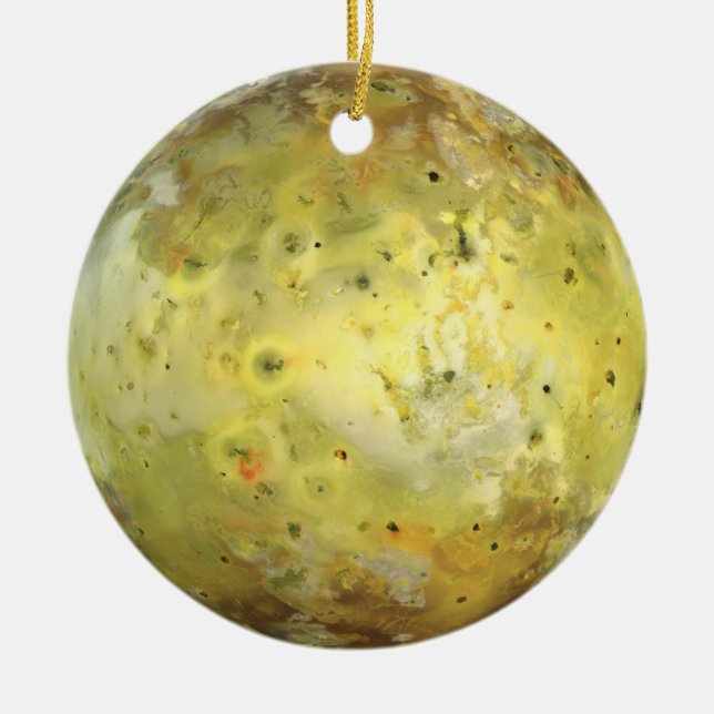 Io (Måne i Jupiter) Julgransprydnad Keramik (Framsidan)