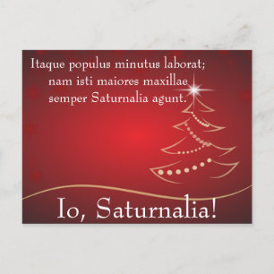 Io Saturnalia Citat från Petronius Inbjudan Vykort