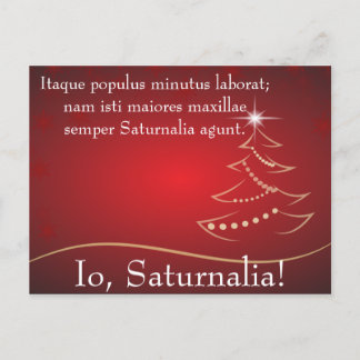 Io Saturnalia Citat från Petronius Inbjudan Vykort