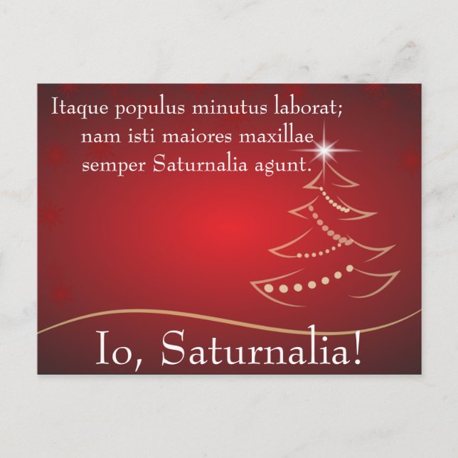 Io Saturnalia Citat från Petronius Inbjudan Vykort (Framsida)
