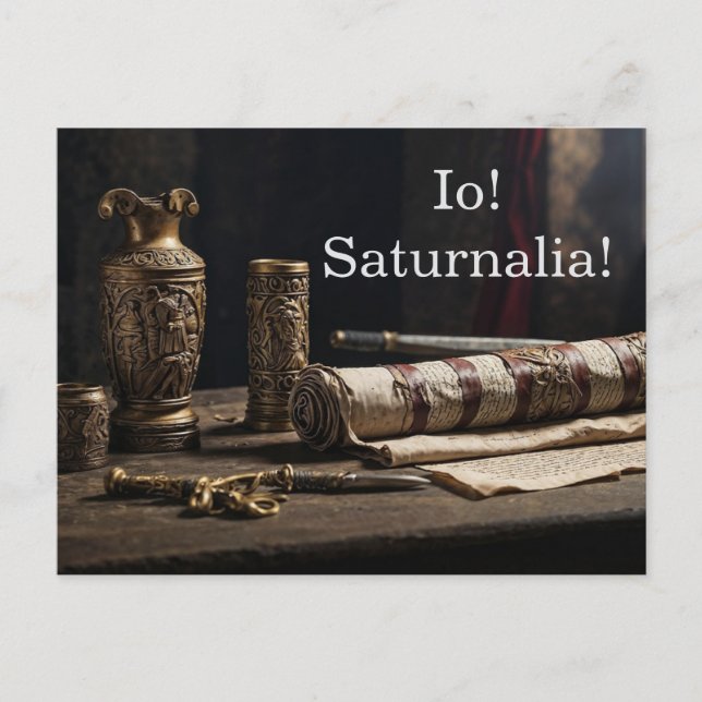 Io! Saturnalia! Inbjudan Vykort (Framsida)