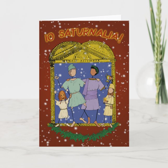 Io Saturnalia! Mappat meddelandekort Meddelande (Framsida)