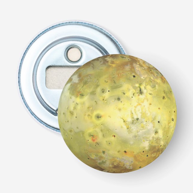 Io Volcanic Måne of Jupiter Flasköppnare (Framsidan)