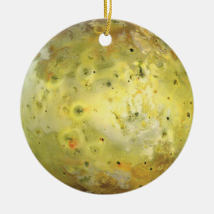 Io Volcanic Måne of Jupiter Julgransprydnad Keramik