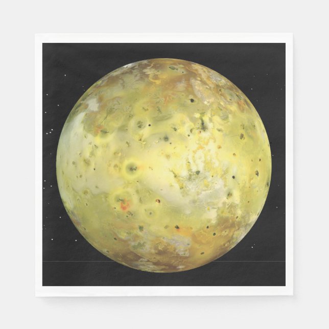 Io Volcanic Måne of Jupiter Pappersservett (Framsidan)