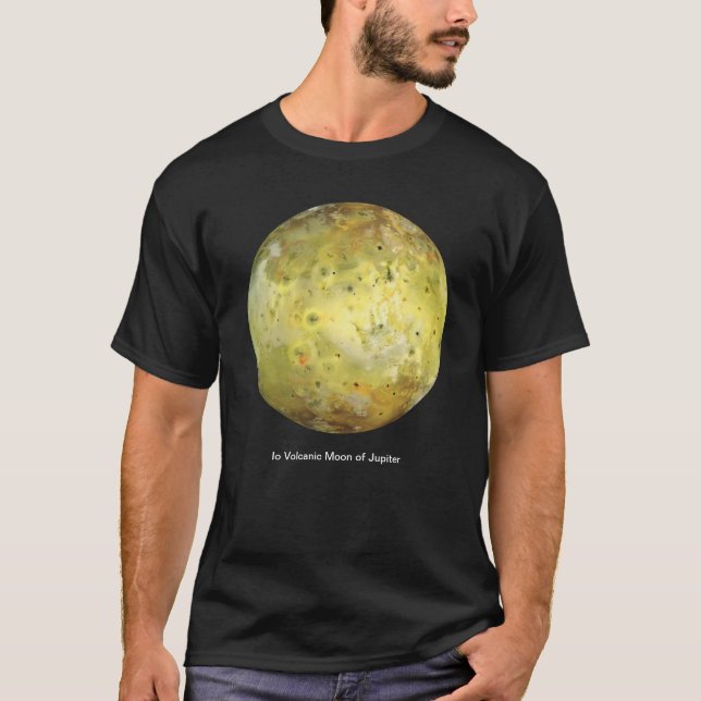 Io Volcanic Måne of Jupiter T Shirt (Framsida)