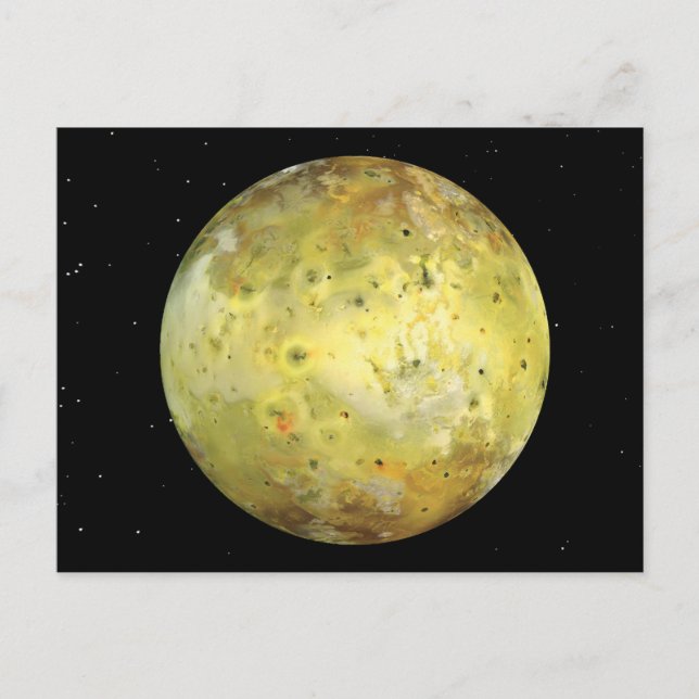 Io, vulkanisk måne av Jupiter Vykort (Framsida)