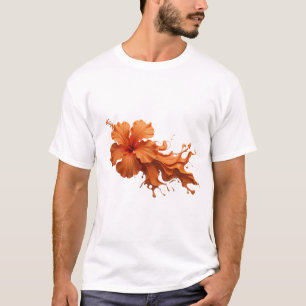 Iögonfallande ABSTRAKT BLOMMA 1 Konstnärligt motiv T Shirt