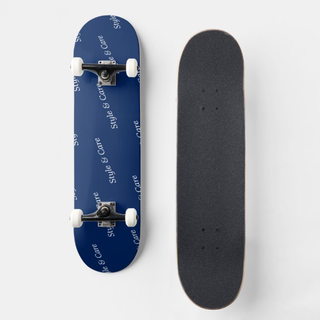 Iögonfallande anpassad varumärkesnamn textmönster  mini skateboard bräda 18,5 cm (Framsida)