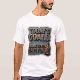 Iögonfallande DAGENS MÅL DRIKA ÖL HA KUL T Shirt
