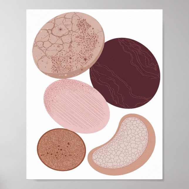 Iögonfallande grå ABSTRAKT KONST Grafisk design Poster (Framsidan)