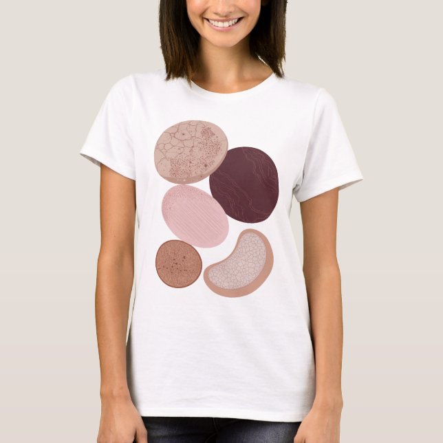 Iögonfallande grå ABSTRAKT KONST Grafisk design T Shirt (Framsida)