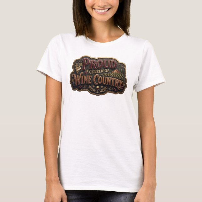 Iögonfallande guld STOLT MEDBORGARE I VINLAND T Shirt (Framsida)