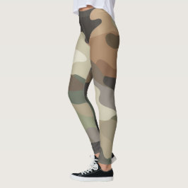 Iögonfallande kamouflageutskriftsstiliga leggings