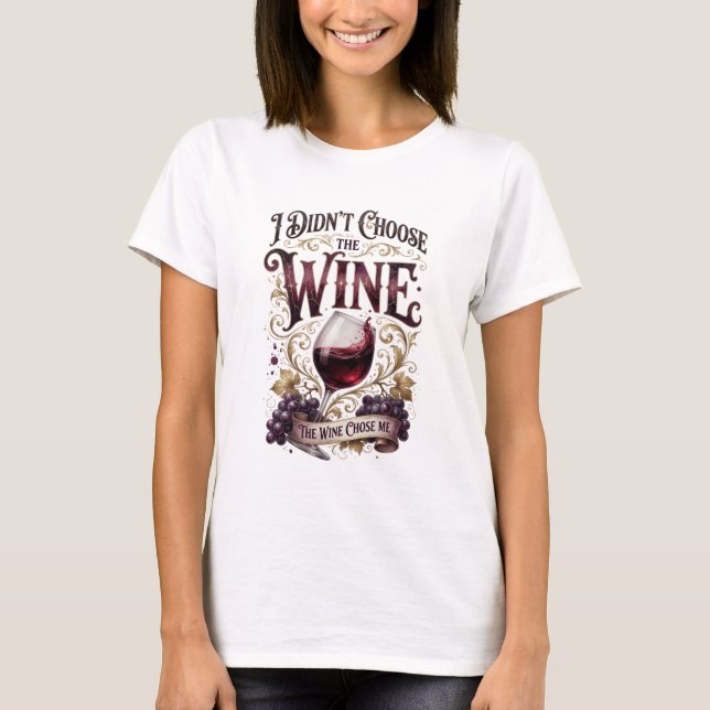 Iögonfallande lila JAG VALDE INTE VINEN T Shirt (Framsida)