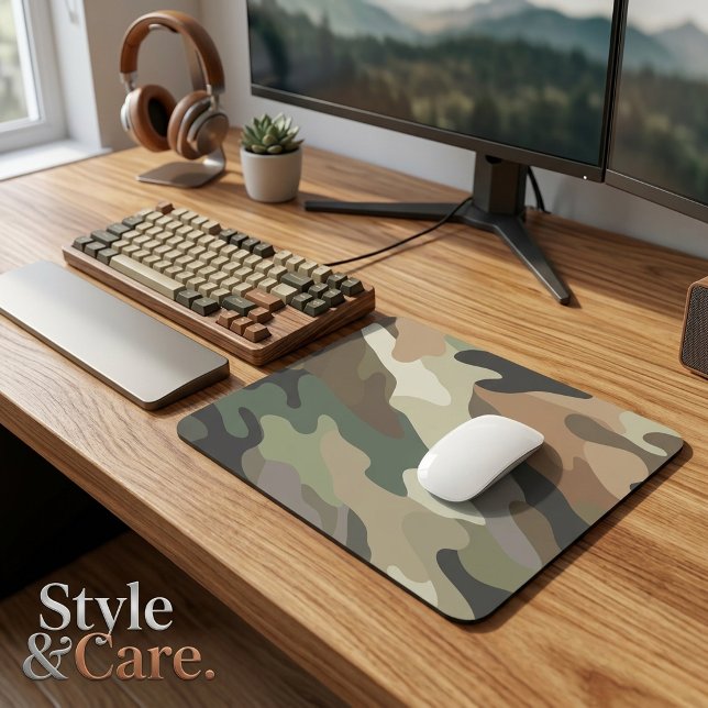 Iögonfallande Modernt Kamouflage Mönster Musmatta (Eye Catching Modern Camouflage Pattern Mouse Pad)