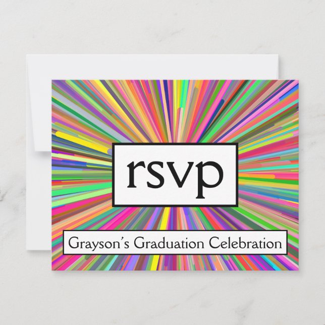 Iögonfallande och uppmärksamhetsväckande "rsvp"-ko OSA kort (Framsida)