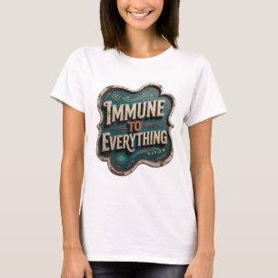 Iögonfallande Orange IMMUN MOT ALLT T Shirt