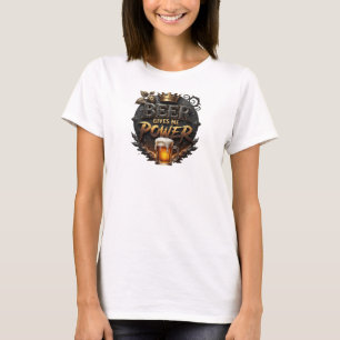 Iögonfallande Rosa ÖL GER MIG KRAFT T Shirt
