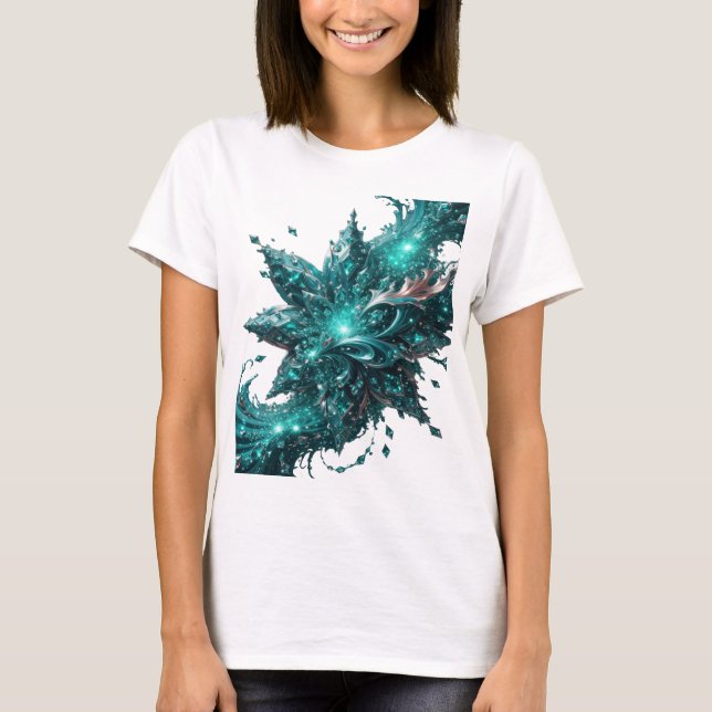 Iögonfallande silver UNDEAD textdesign T Shirt (Framsida)