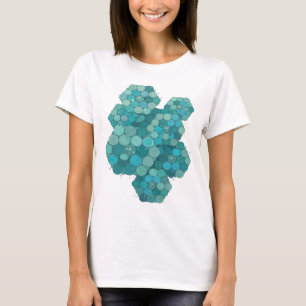 Iögonfallande silver UNKNWN konstnärligt motiv T Shirt