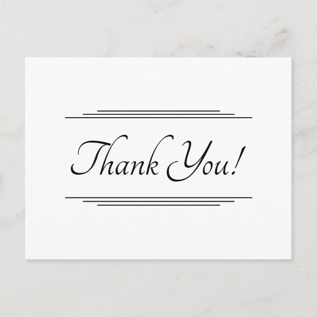 Iögonfallande "Tack!" vykort (Framsida)