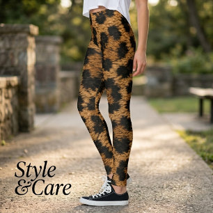 Iögonfallande Trendig Leopardmönster Stilfull Leggings