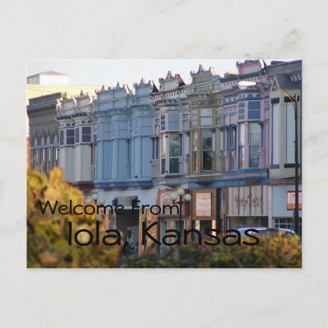 Iola, Kansas vykort (Framsida)