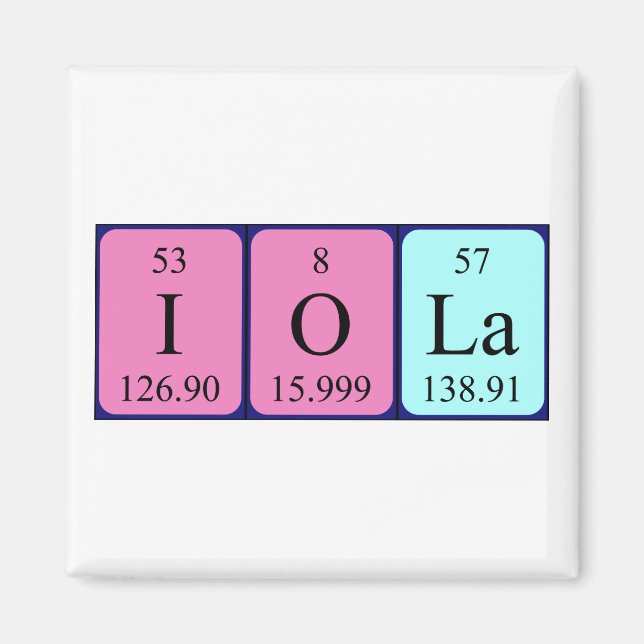 Iola Periodisk magnet bord namn (Framsidan)