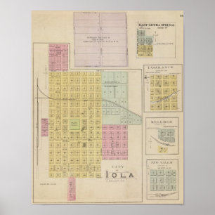 Iola, Torrance och Kellogg, Kansas Poster