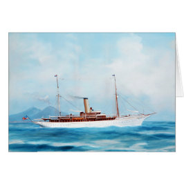 Iolanda Steam Yacht 1909 Hälsningskort