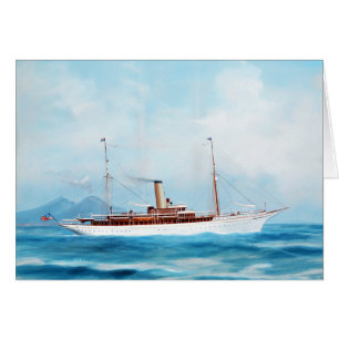 Iolanda Steam Yacht 1909 Hälsningskort