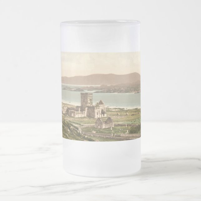 Iona Abbey, Argyll och Bute, Skottland Frostat Ölglas (Center)