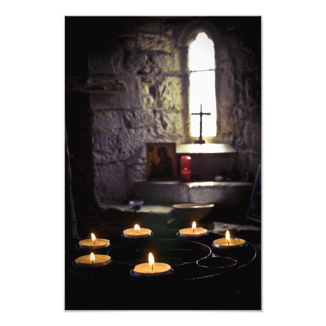 Iona Abbey Candles Fototryck (Framsidan)