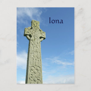 Iona Abbey Scotland celtic kor Vykort