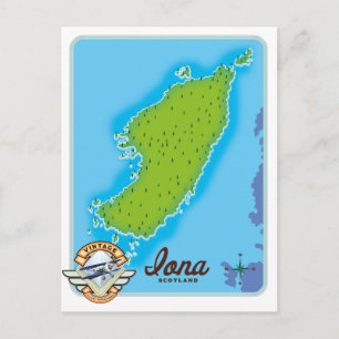 Iona Scotland karta Vykort