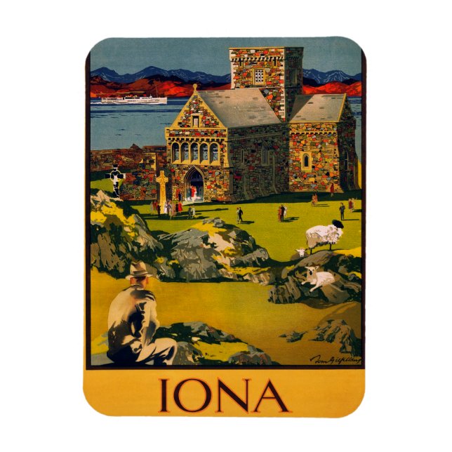 Iona - Se detta Skottland av MacBraynes ledare Magnet (Vertikal)