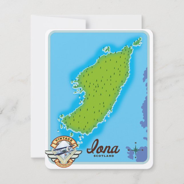 Iona Skottland karta (Framsida)