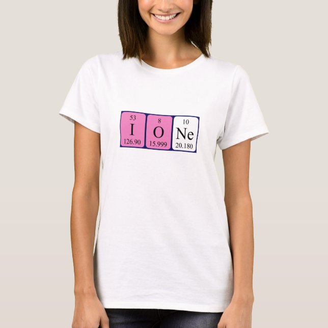 Ione periodisk skjorta bord namn t-shirt (Framsida)