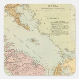Ionian öar, Malta Fyrkantigt Klistermärke