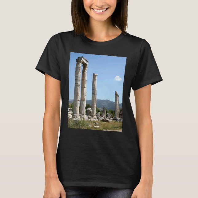 Ioniska kolumner i alfakrodisi-templet t shirt (Framsida)