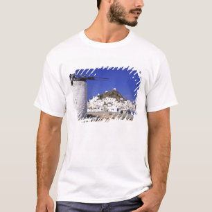 Ios, Grekland. Den vackra och skarpa, vita och T Shirt