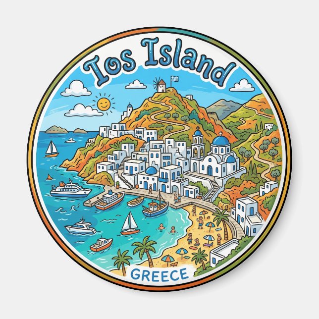 Ios Grekland Magnet (Framsidan)