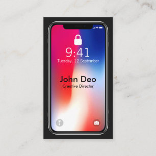 iOS inspirerade visitkorten för   iPhone X Visitkort