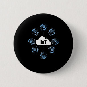 IOT Internet i Sak Maskin Learning Cloud Gift Knapp