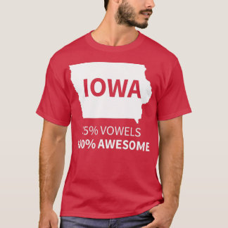 Iowa 75 Vowels 100 Fantastisk T Shirt